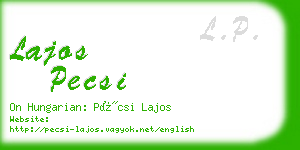 lajos pecsi business card